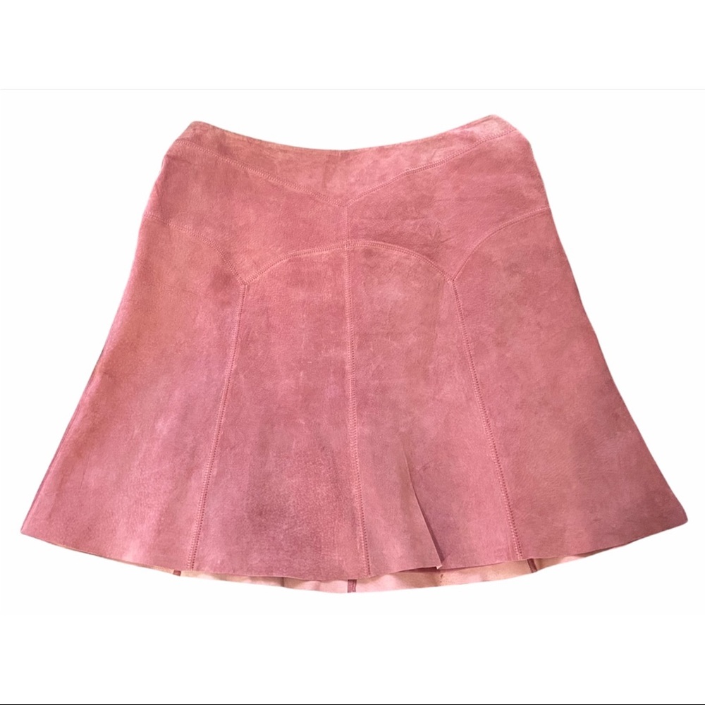 💅🏻NWT Y2K Retro Pink Suede Mini Skirt💅🏻